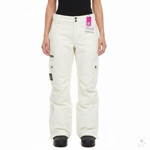Powder Room Ladies White Nylon & Polyester Thermolite Snow Pants Size L/G